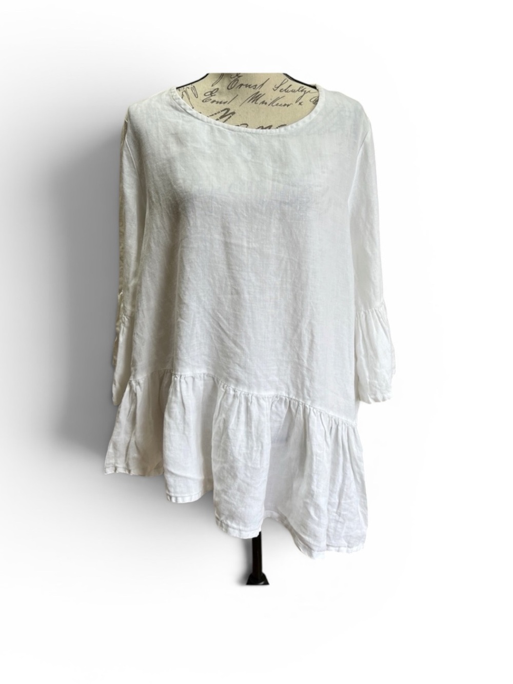 Bryn Walker Franci White Light Linen Shirt Sz S